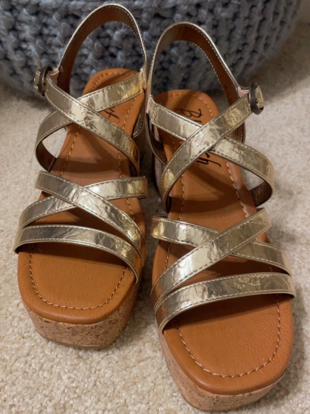 Blowfish Malibu Gold Wedge Sandle